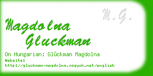 magdolna gluckman business card